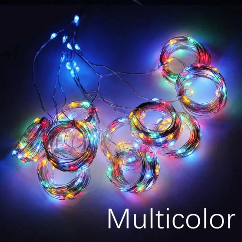 3M LED Lights String Fairy Decoration USB Holiday Curtain Garland Lamp 8 Mode for Home Garden Christmas Party New Year Wedding