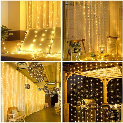 3M LED Lights String Fairy Decoration USB Holiday Curtain Garland Lamp 8 Mode for Home Garden Christmas Party New Year Wedding